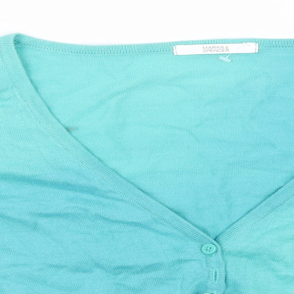 Marks and Spencer Womens Blue   Cardigan Jumper Size 22