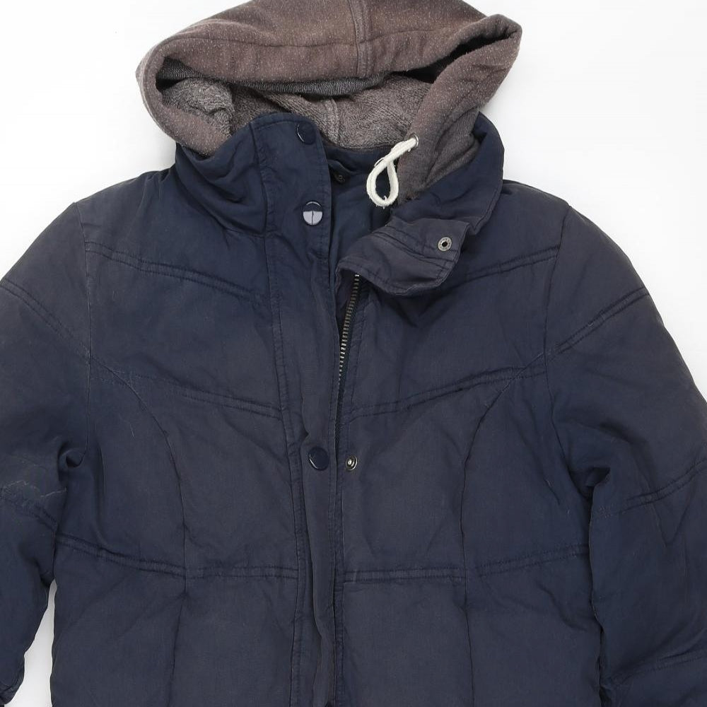 Topshop Womens Blue   Parka Coat Size 10