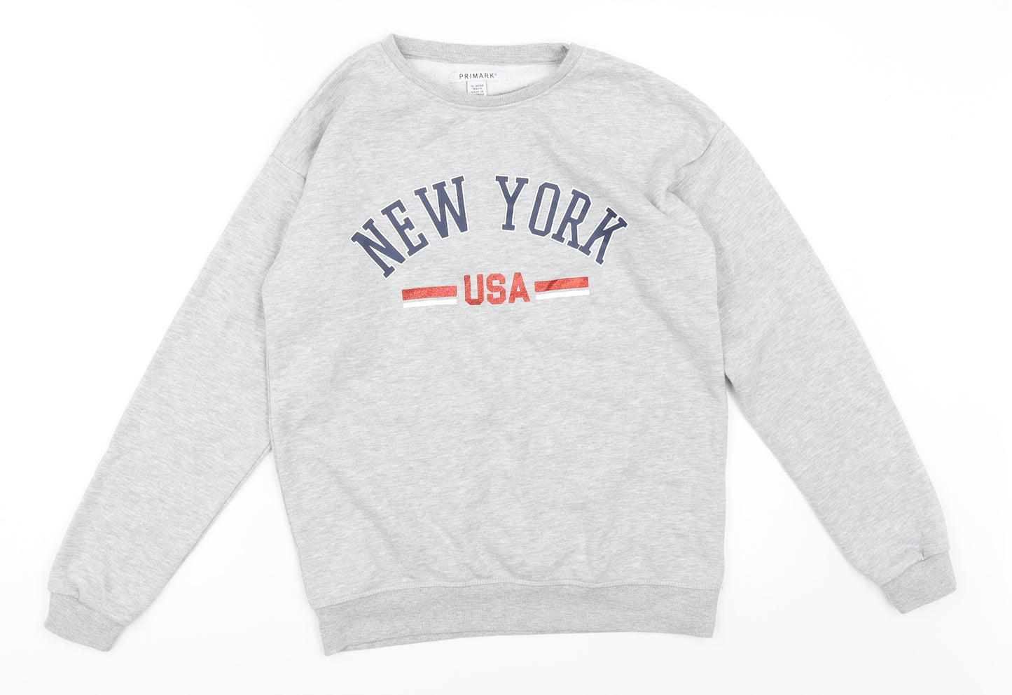 Primark Girls Grey   Pullover Sweatshirt Size 13-14 Years