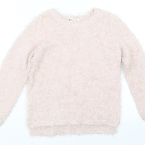 H&M Girls Pink   Pullover Jumper Size 9-10 Years