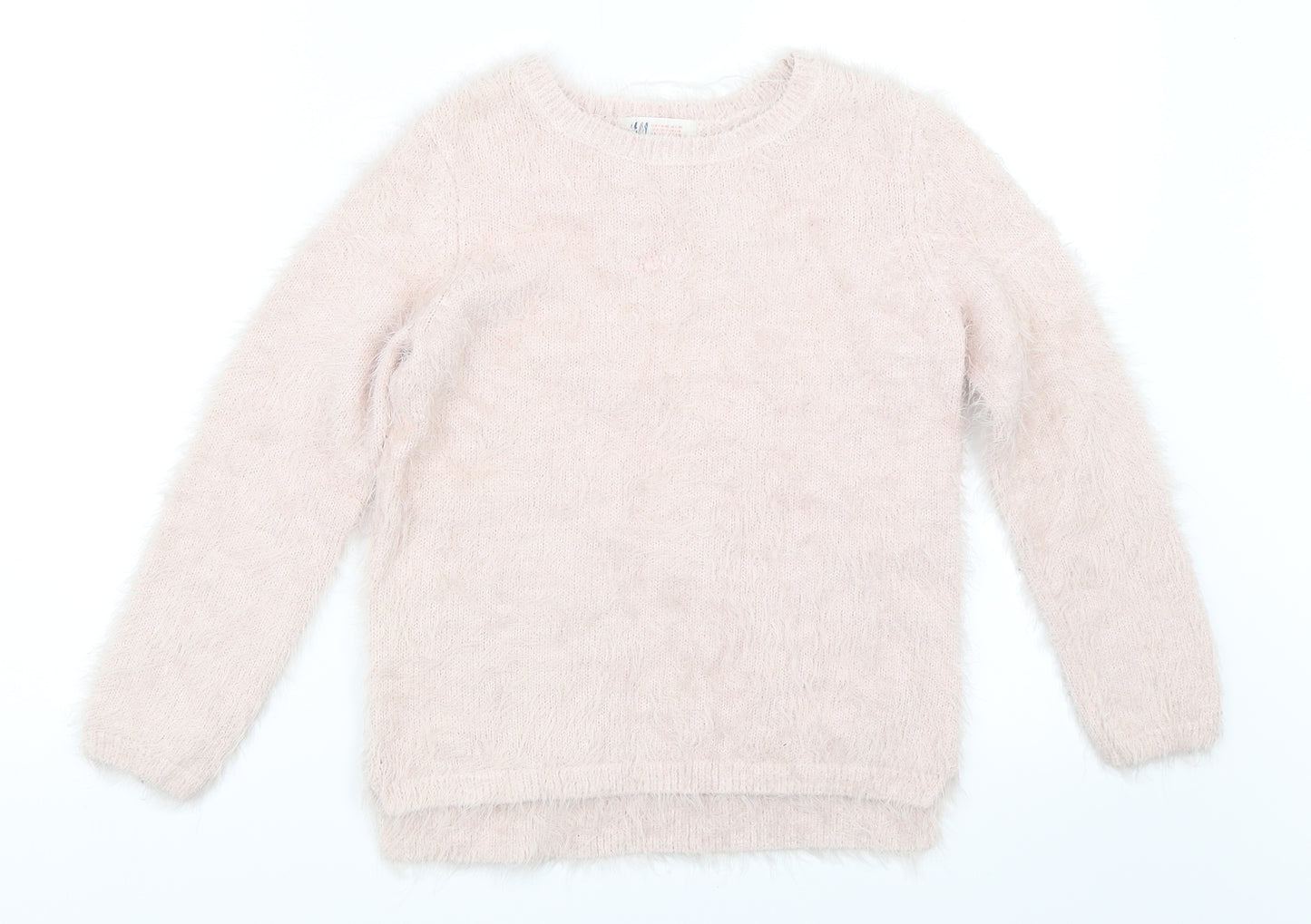 H&M Girls Pink   Pullover Jumper Size 9-10 Years