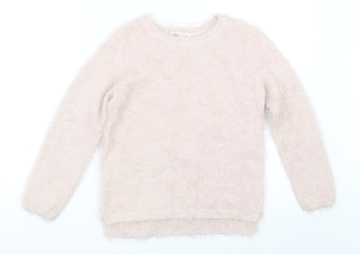 H&M Girls Pink   Pullover Jumper Size 9-10 Years