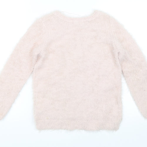 H&M Girls Pink   Pullover Jumper Size 9-10 Years