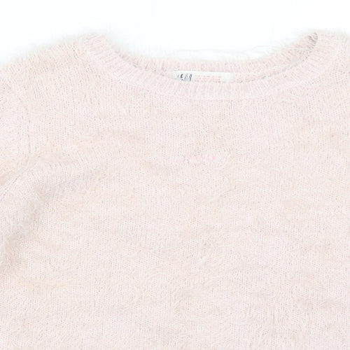 H&M Girls Pink   Pullover Jumper Size 9-10 Years