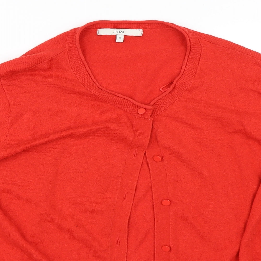 NEXT Womens Red   Cardigan Jumper Size 16