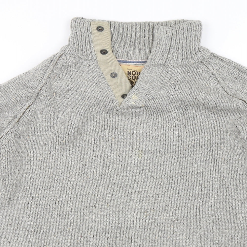 Marks and Spencer Mens Grey   Henley Jumper Size S