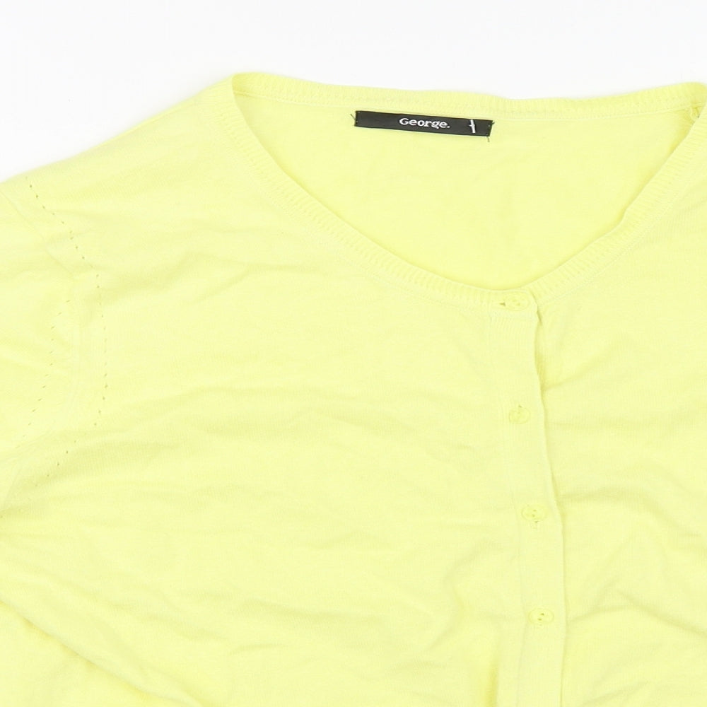 George Womens Yellow   Cardigan Jumper Size 22