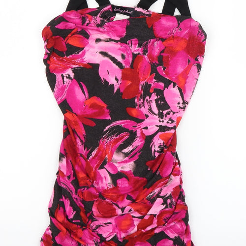 Baby Phat Womens Pink Floral Rayon Mini  Size L