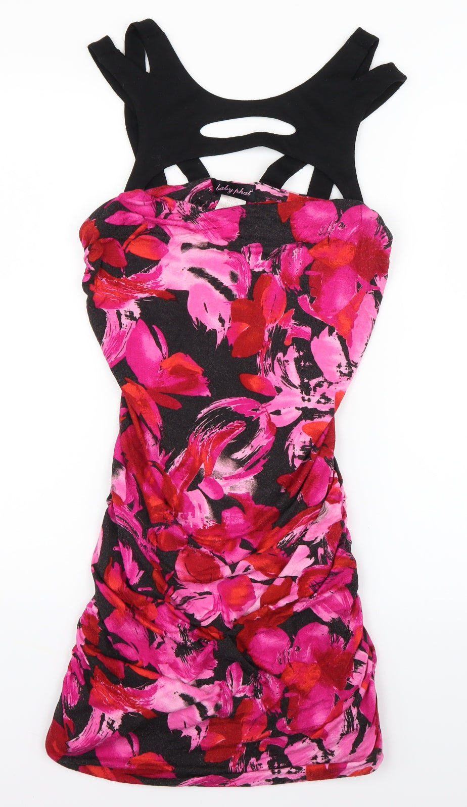 Baby Phat Womens Pink Floral Rayon Mini  Size L