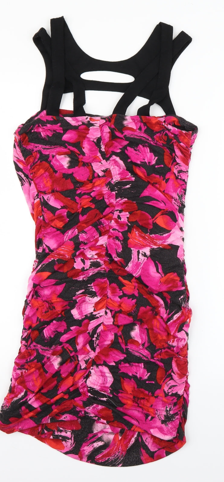 Baby Phat Womens Pink Floral Rayon Mini  Size L