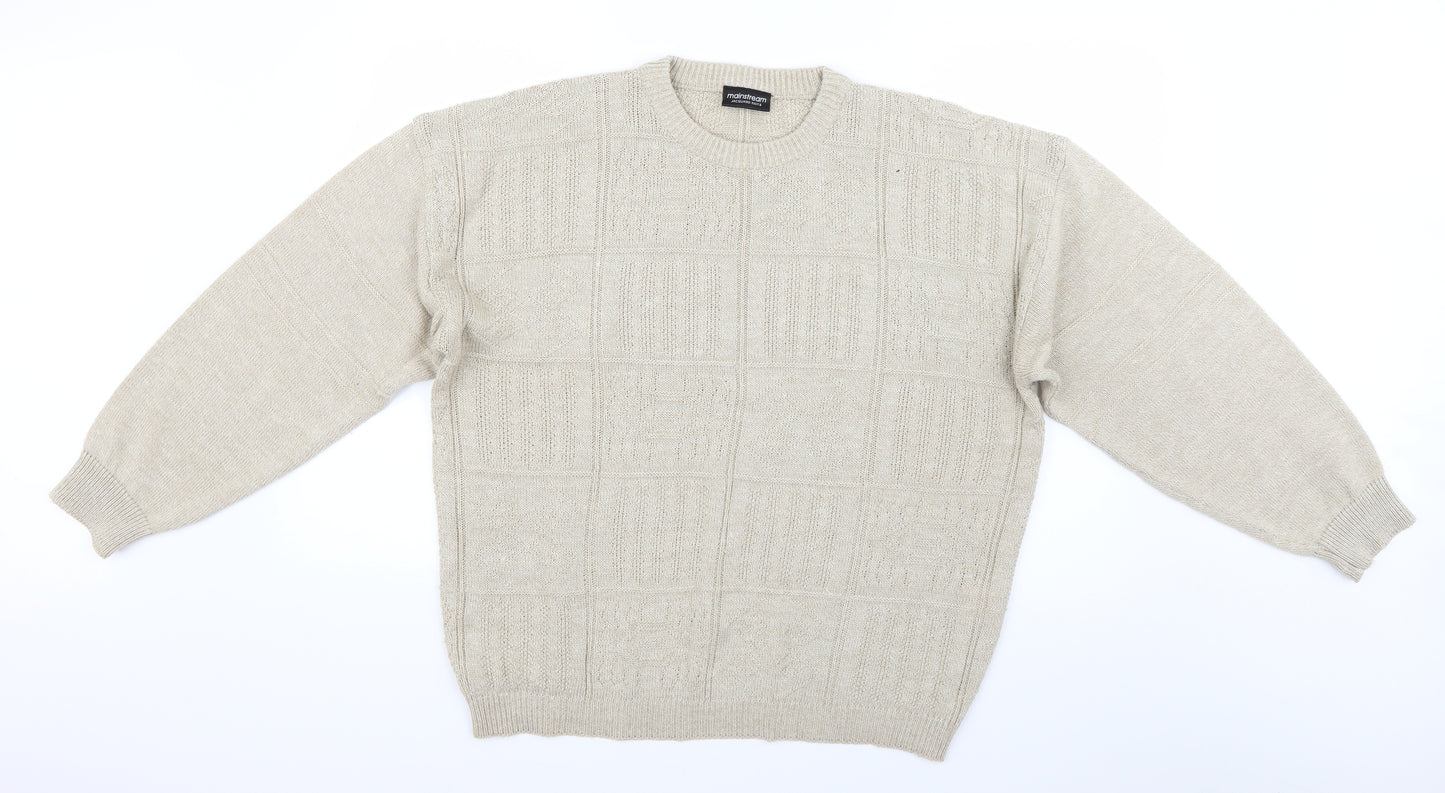 Mainstream Womens Beige   Pullover Jumper Size M