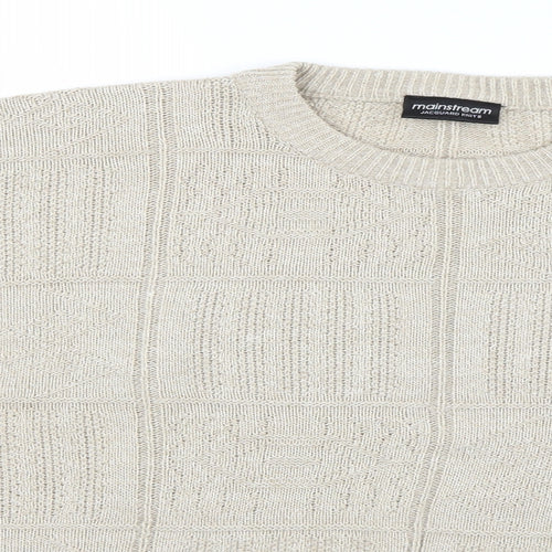 Mainstream Womens Beige   Pullover Jumper Size M