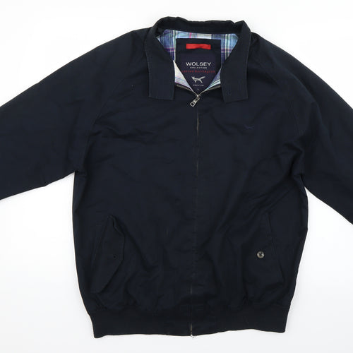 Wolsey Mens Blue   Bomber Jacket Coat Size L