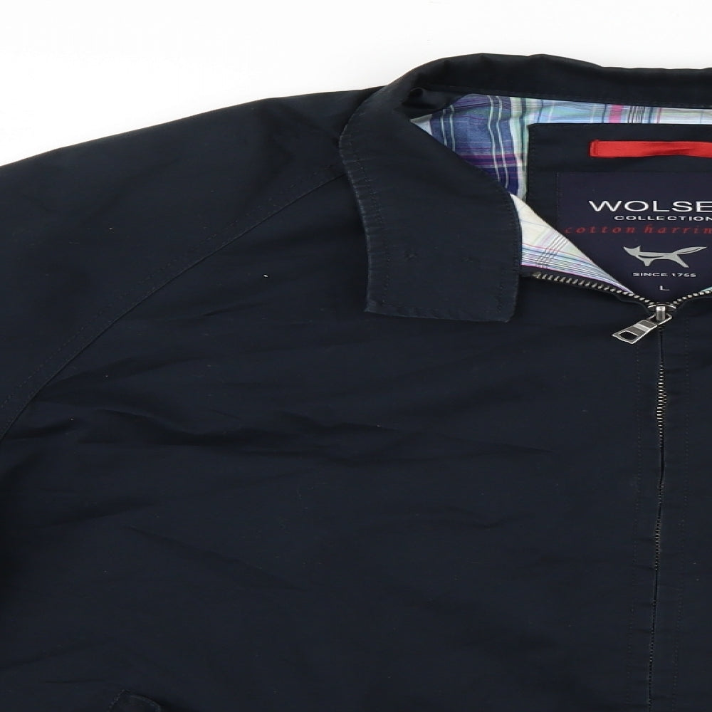 Wolsey Mens Blue   Bomber Jacket Coat Size L