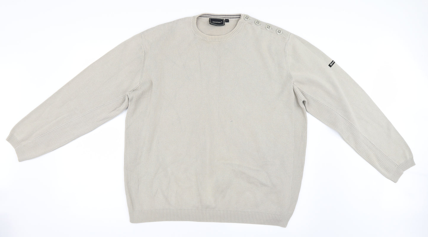 Rockport Mens Beige   Pullover Jumper Size L