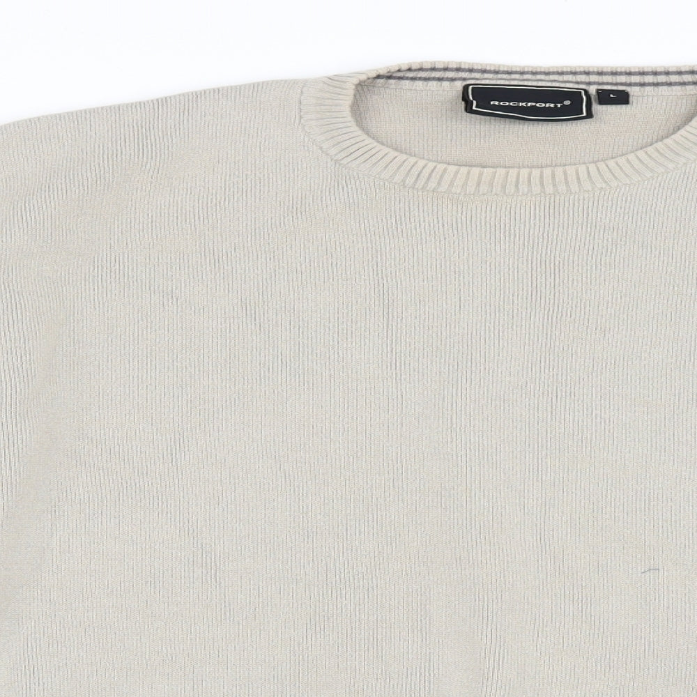 Rockport Mens Beige   Pullover Jumper Size L