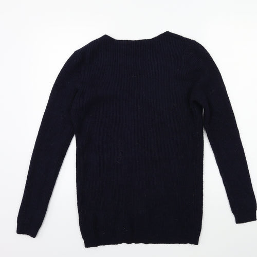 Sfera Womens Blue  Knit Pullover Jumper Size M
