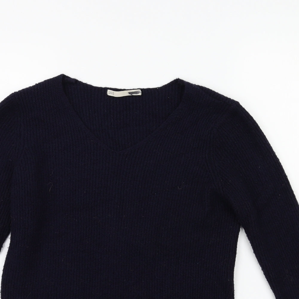 Sfera Womens Blue  Knit Pullover Jumper Size M