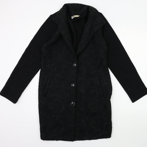 Clements Ribeiro Womens Black   Overcoat Coat Size S