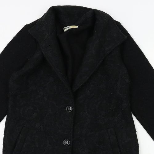 Clements Ribeiro Womens Black   Overcoat Coat Size S