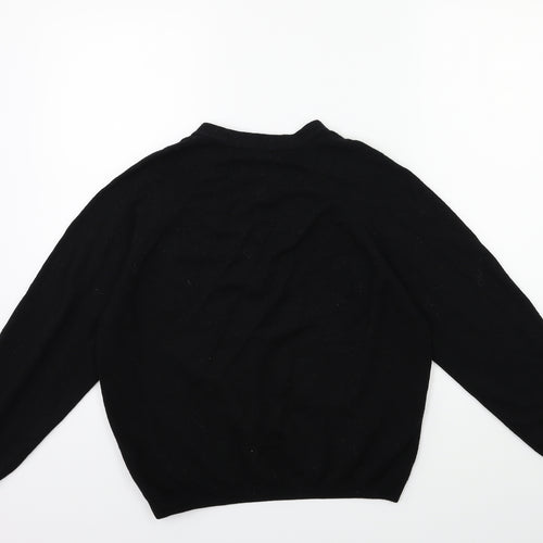 EWM Womens Black  Knit Cardigan Jumper Size 14