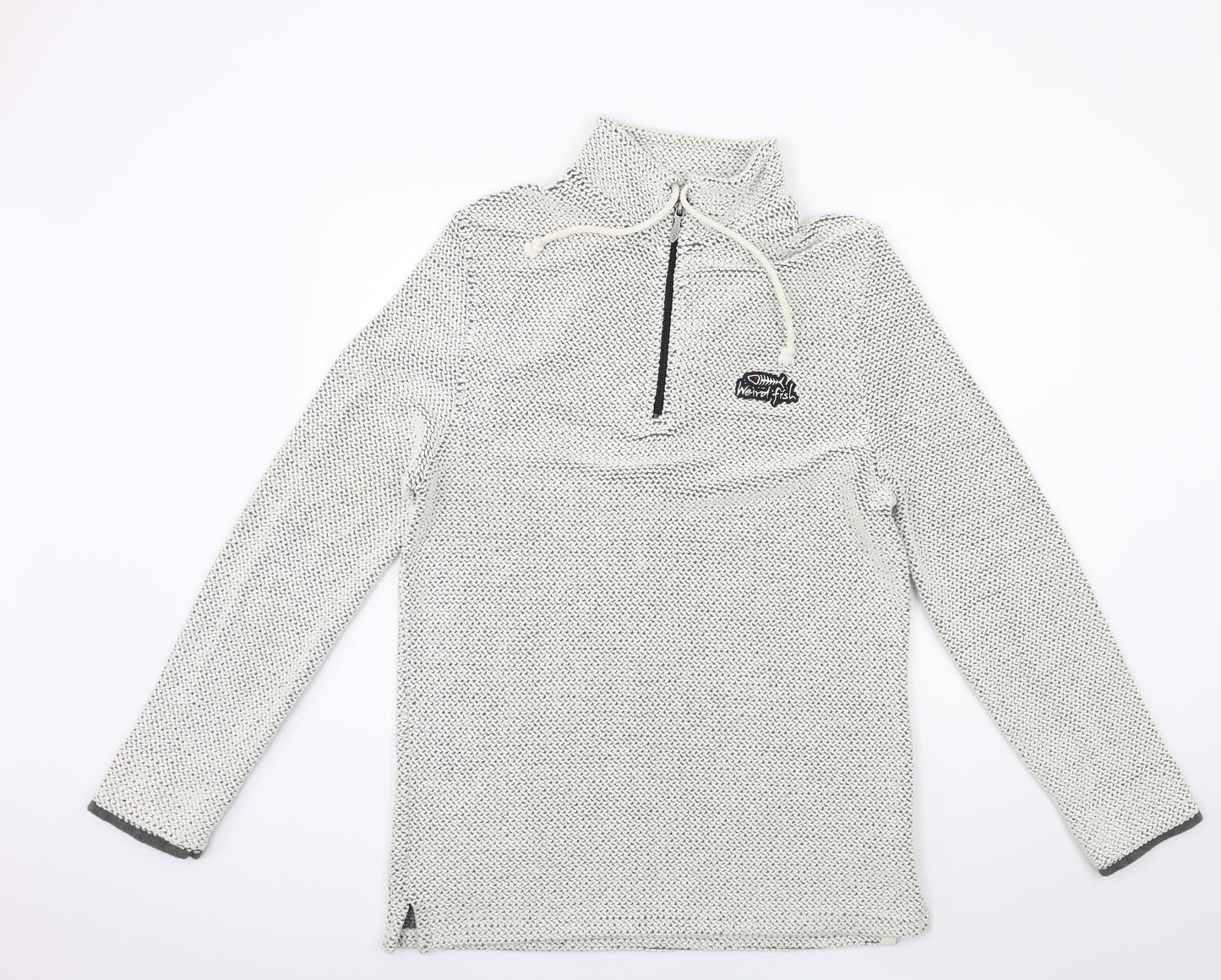 Weird Fish Mens White  Knit Jacket  Size M