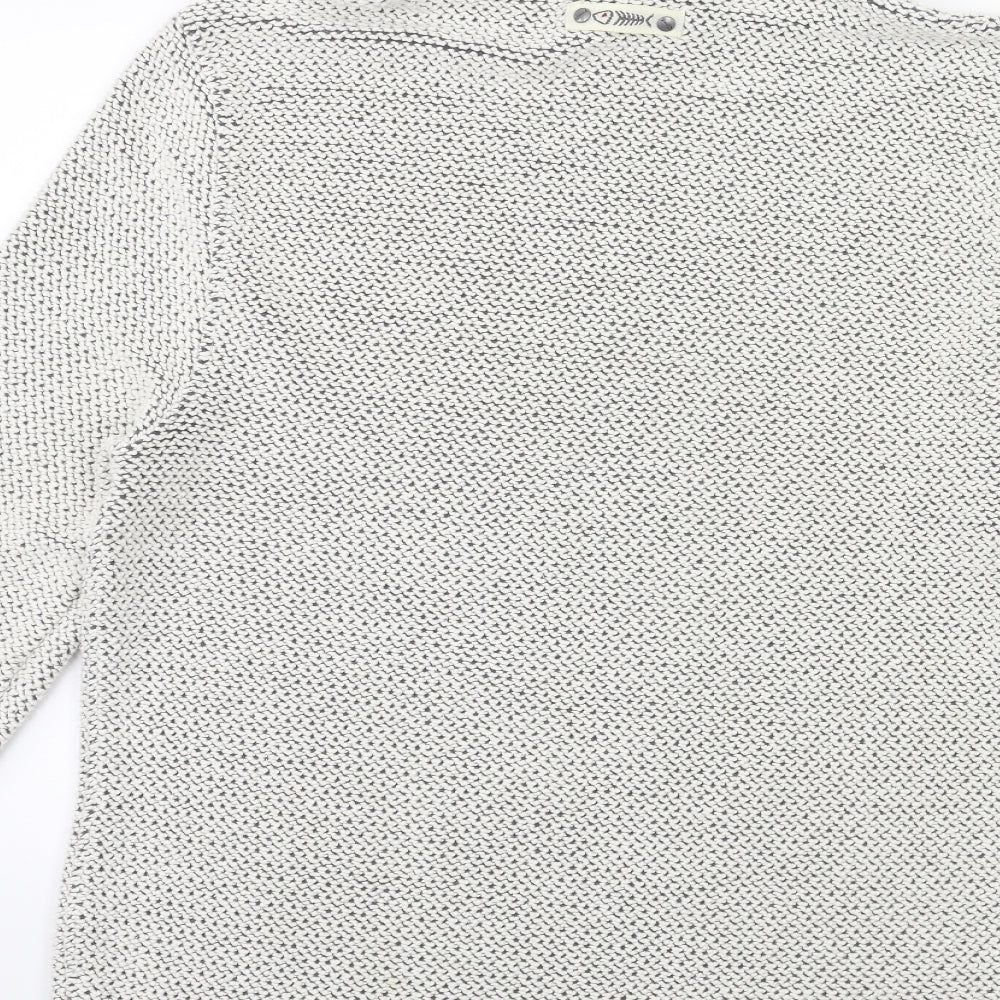 Weird Fish Mens White  Knit Jacket  Size M