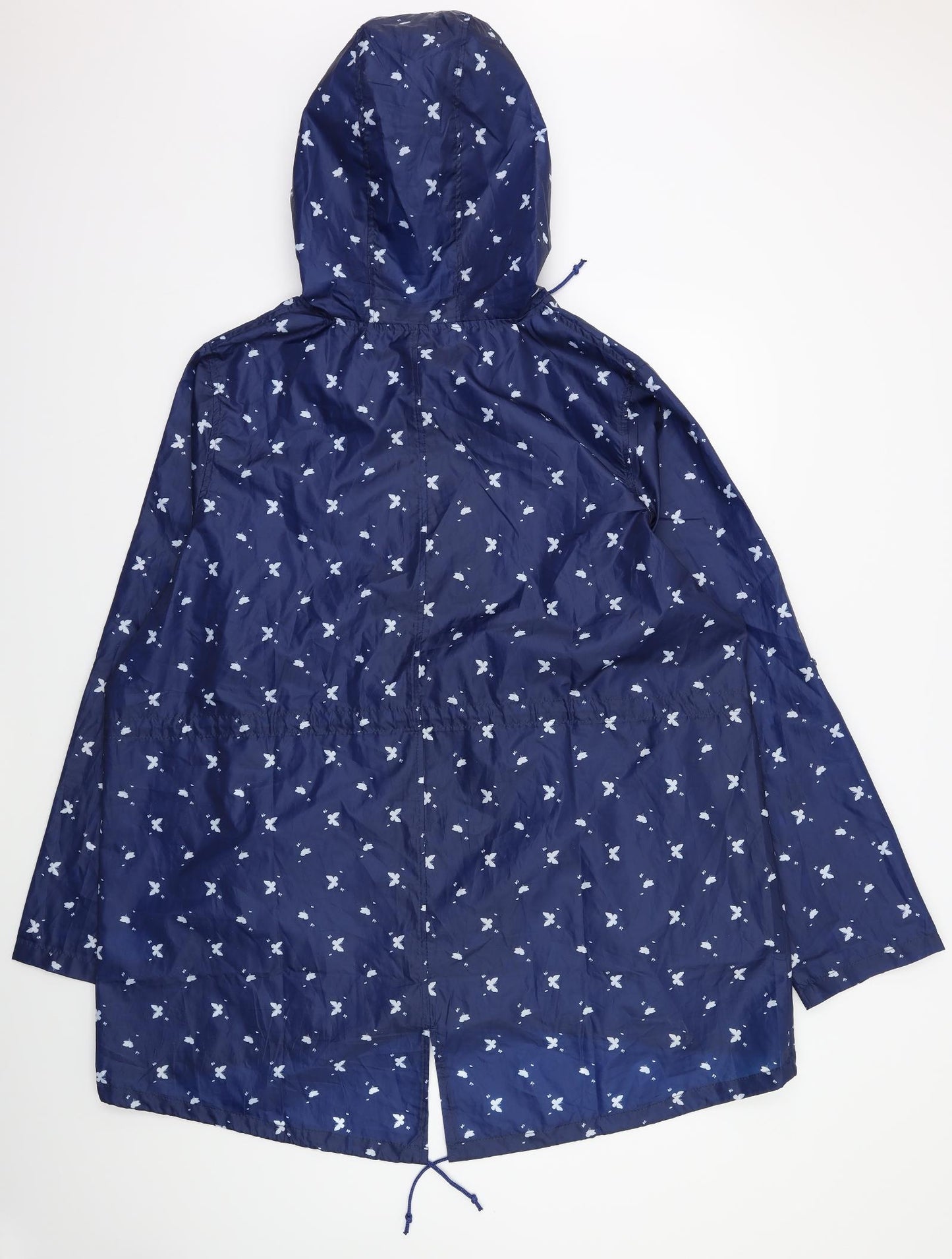 Preworn Womens Blue Floral  Jacket Coat Size XL