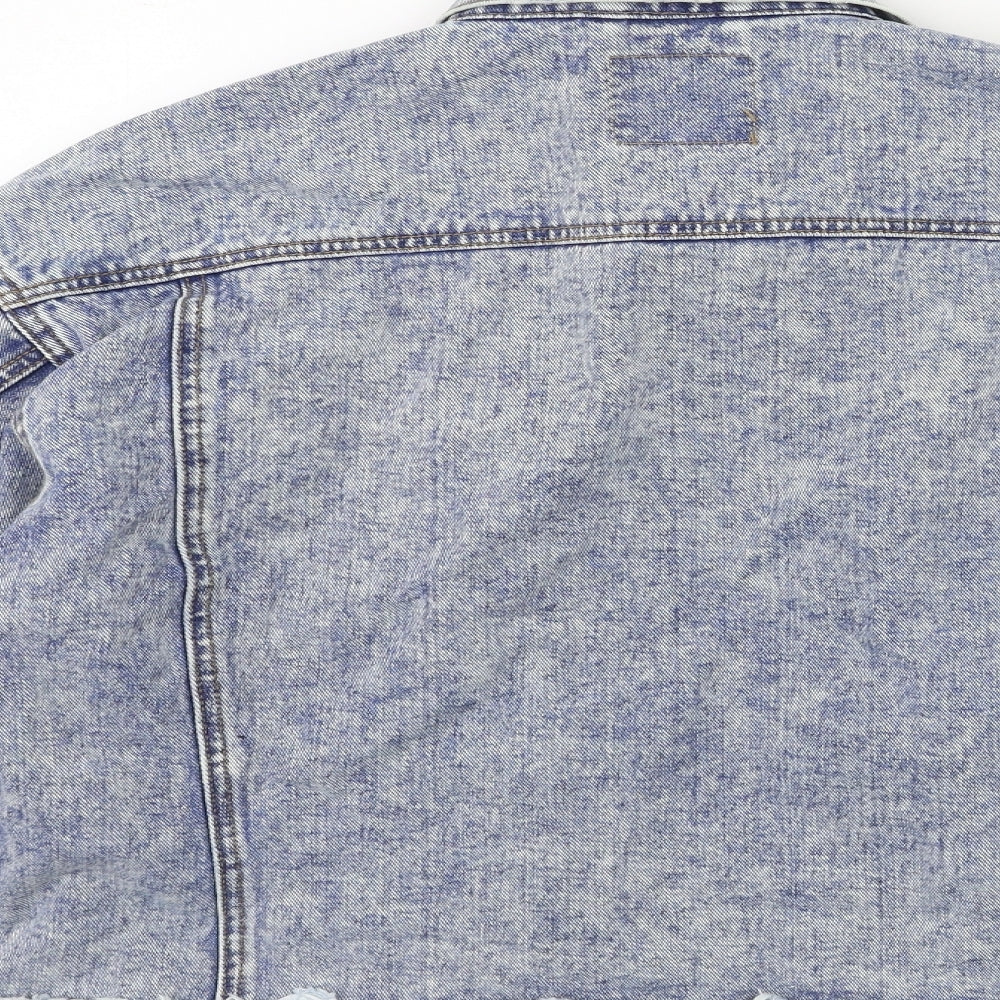 Denim & Co. Womens Blue  Denim Jacket  Size 12