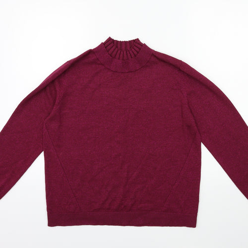 Nutmeg Womens Purple  Knit Pullover Jumper Size 12