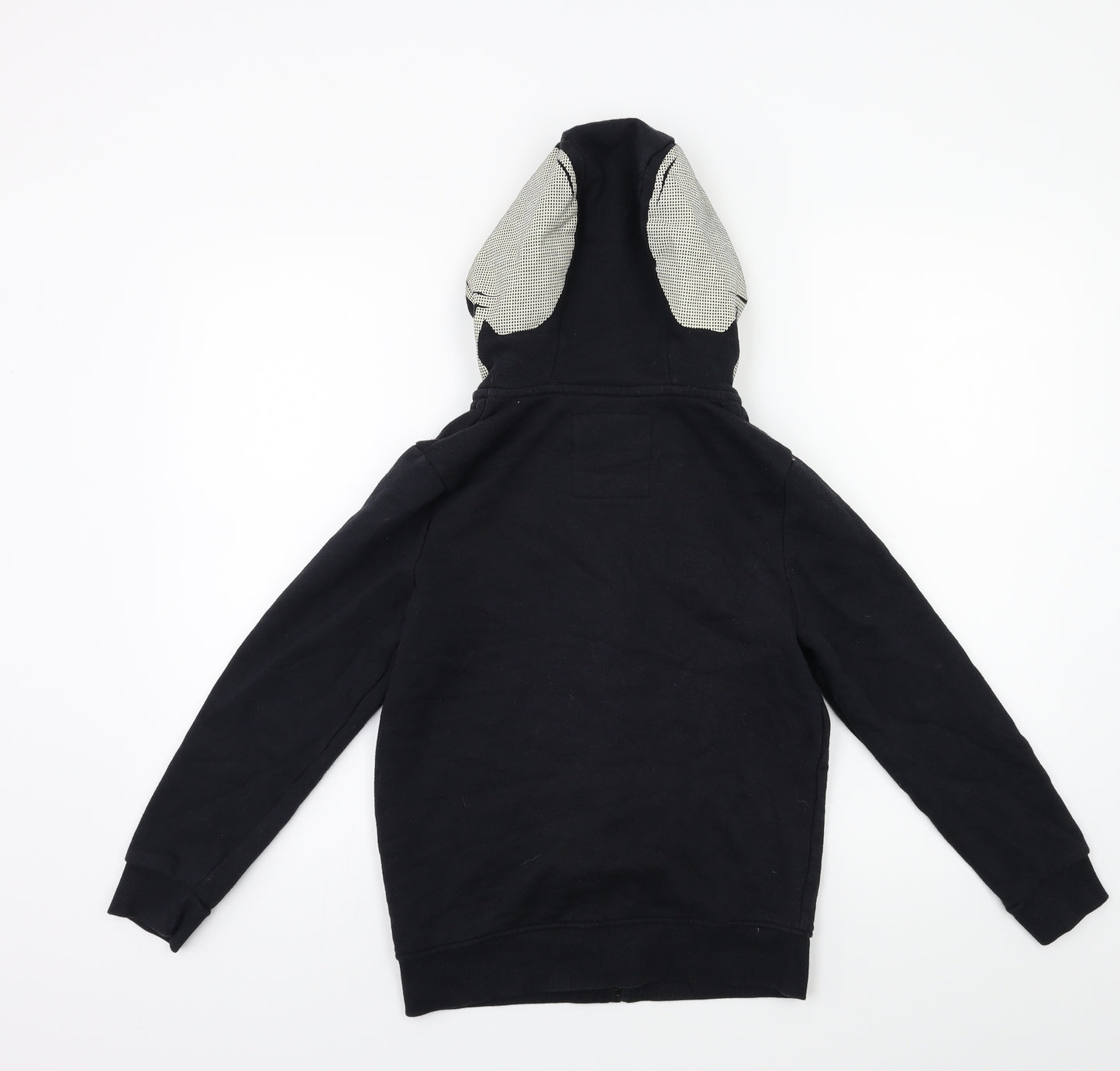 F&F Boys Black   Full Zip Hoodie Size 10 Years  - Skeleton
