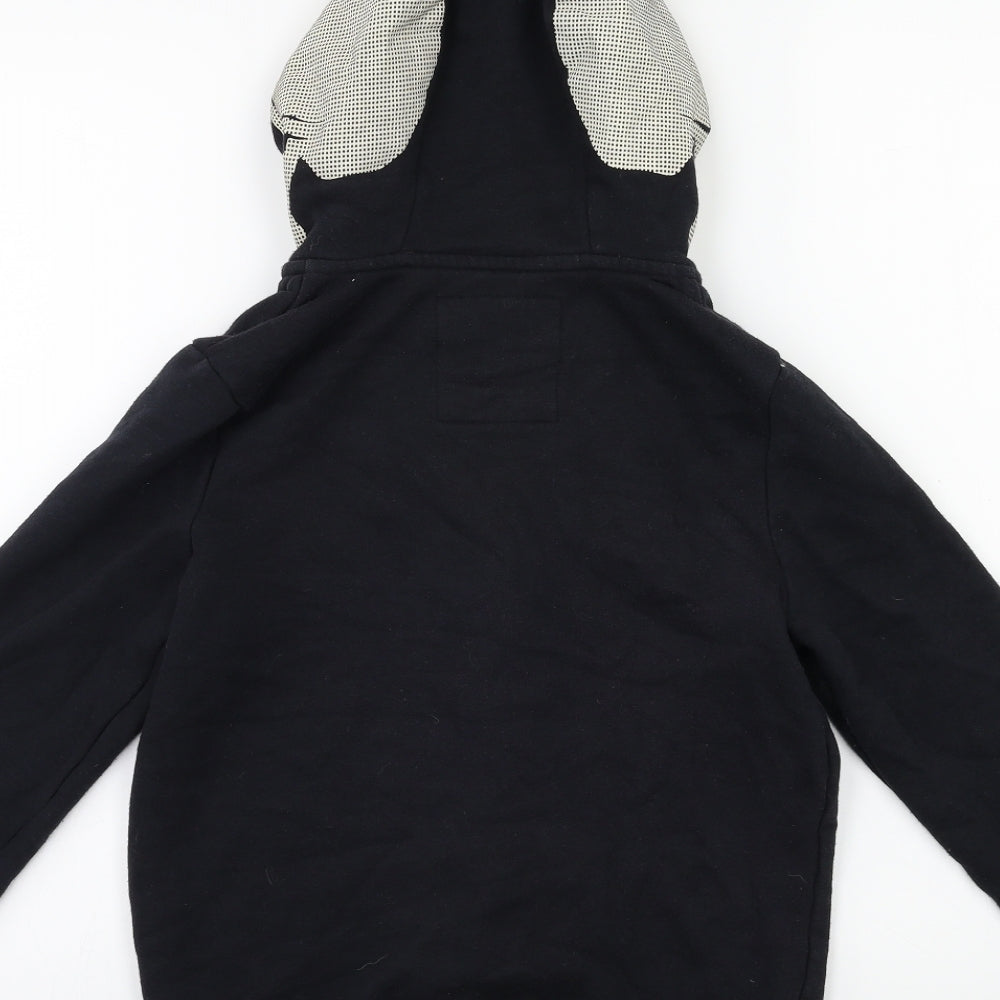 F&F Boys Black   Full Zip Hoodie Size 10 Years  - Skeleton