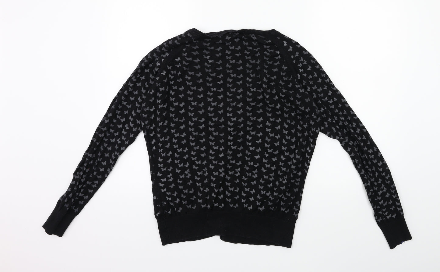 TEXT WOMAN Womens Black  Knit Cardigan Jumper Size L