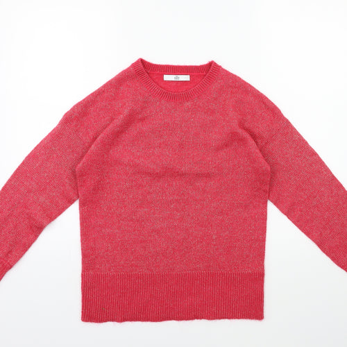 Marks and Spencer Girls Pink  Knit Pullover Jumper Size 12-13 Years