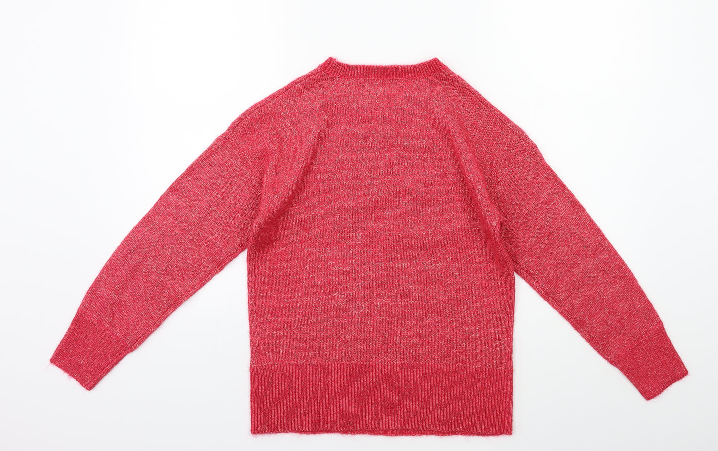 Marks and Spencer Girls Pink  Knit Pullover Jumper Size 12-13 Years