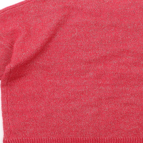 Marks and Spencer Girls Pink  Knit Pullover Jumper Size 12-13 Years
