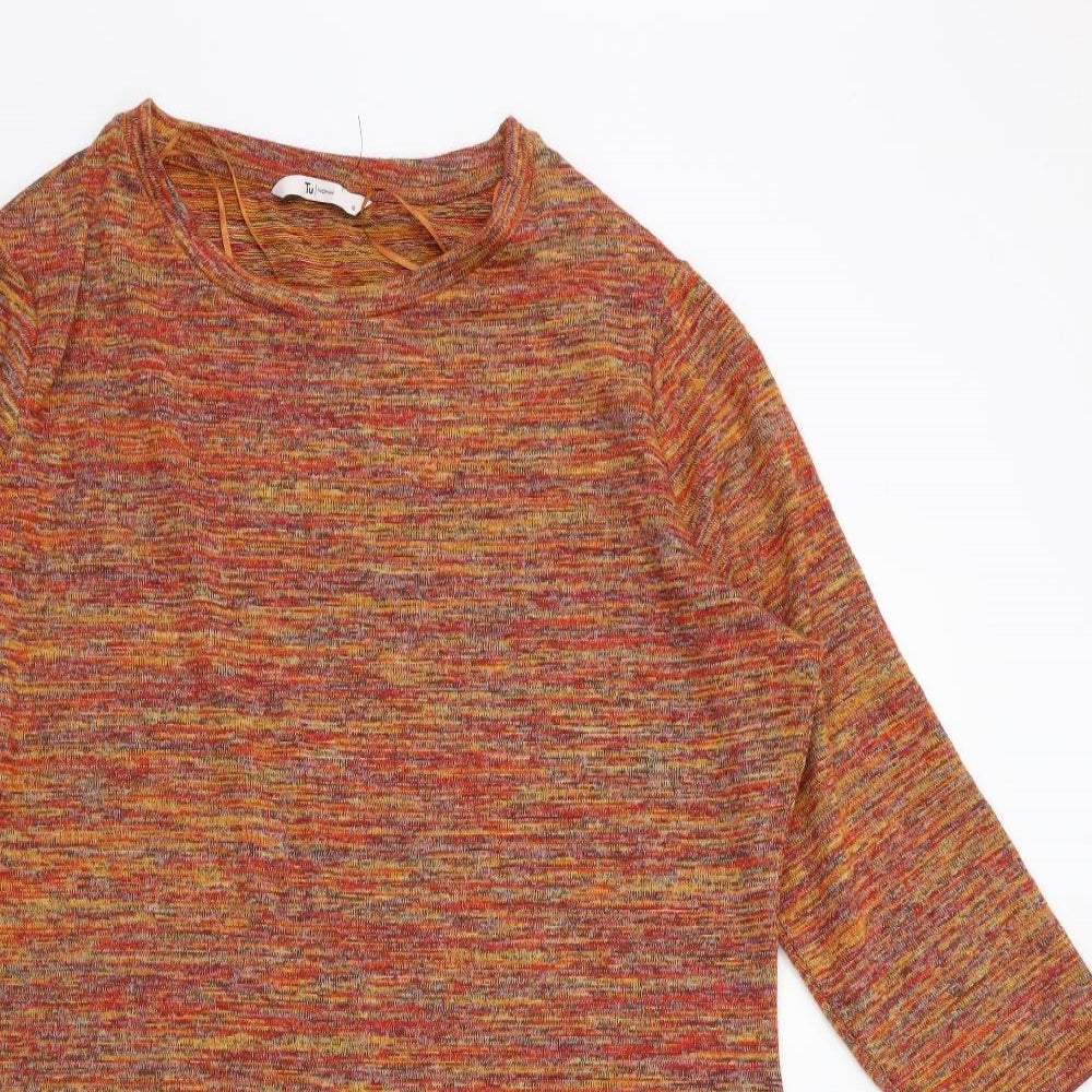 TU Womens Orange   Jumper Dress  Size 18