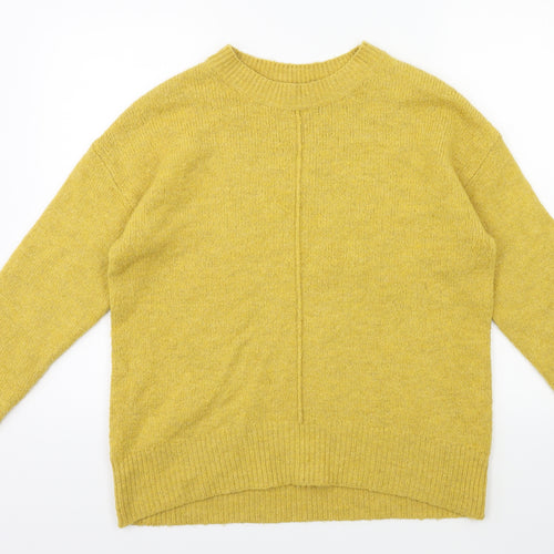 George Womens Yellow  Knit Pullover Jumper Size M