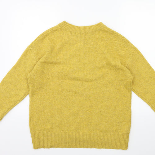 George Womens Yellow  Knit Pullover Jumper Size M