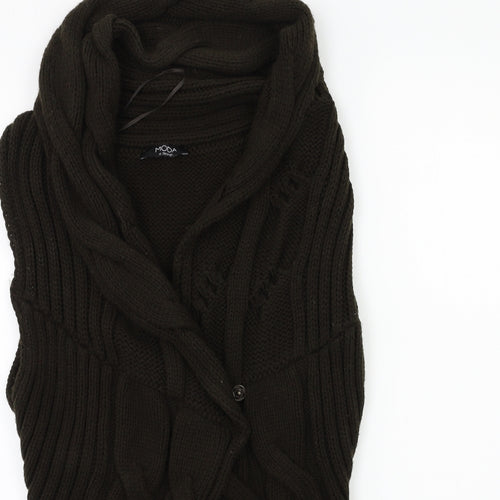George Womens Brown  Knit Cardigan Jumper Size 16