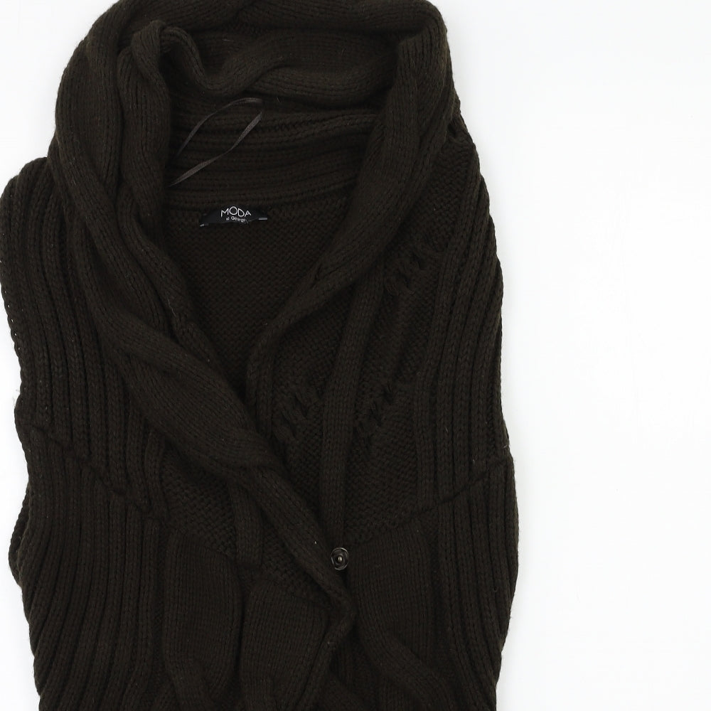 George Womens Brown  Knit Cardigan Jumper Size 16
