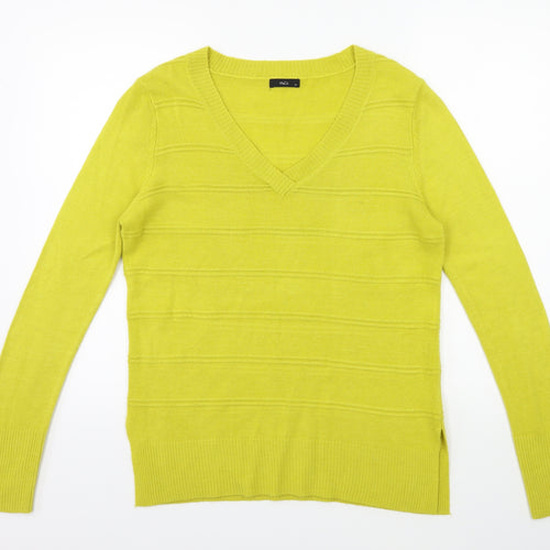 M&Co Womens Yellow  Knit Pullover Jumper Size 12