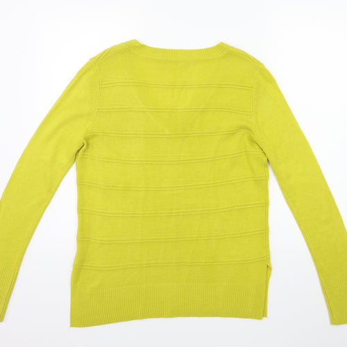 M&Co Womens Yellow  Knit Pullover Jumper Size 12