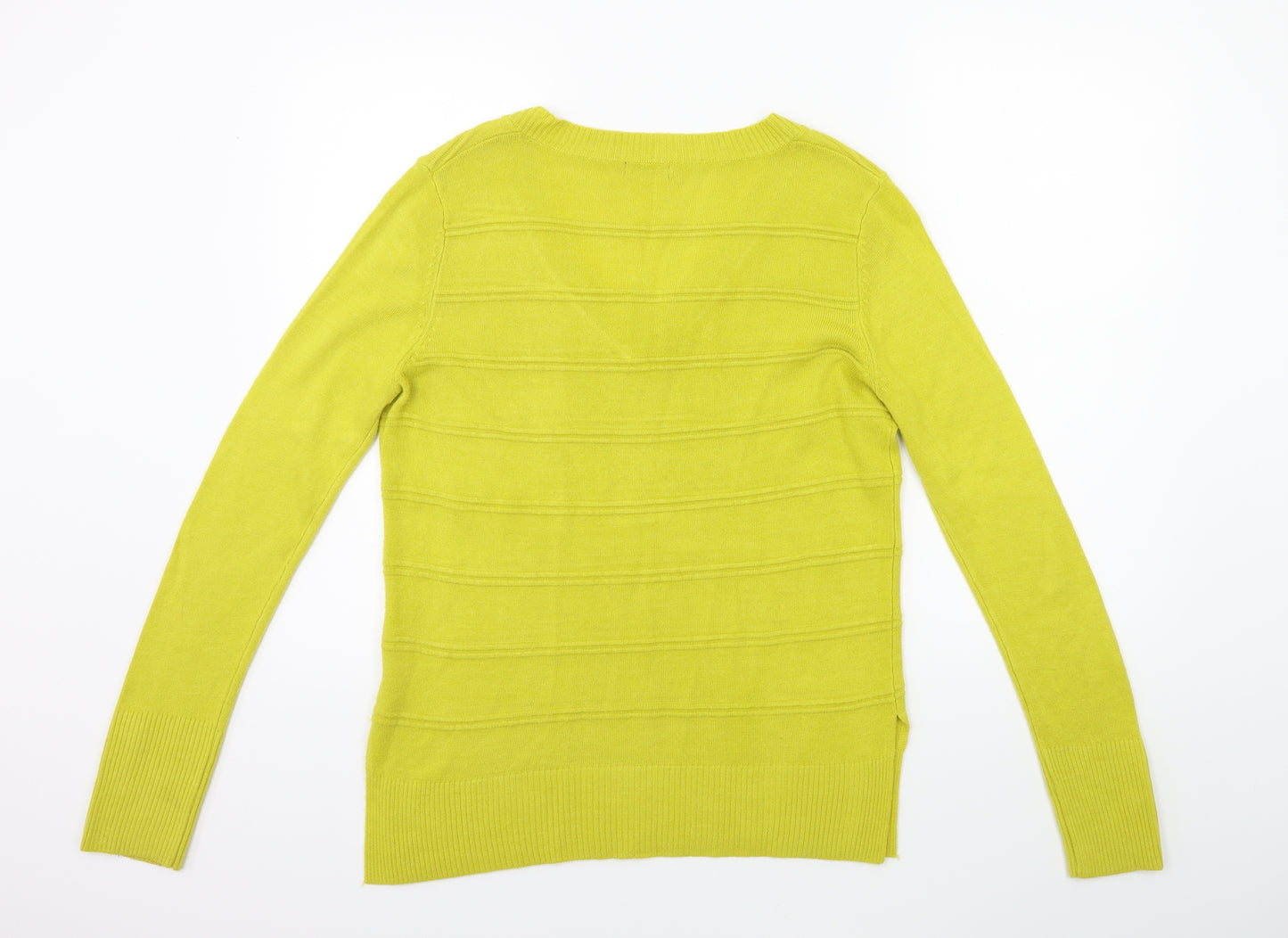 M&Co Womens Yellow  Knit Pullover Jumper Size 12