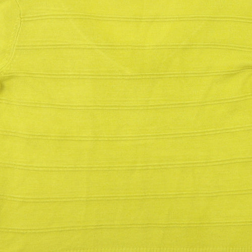 M&Co Womens Yellow  Knit Pullover Jumper Size 12