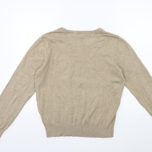 H&M Womens Beige  Knit Pullover Jumper Size S