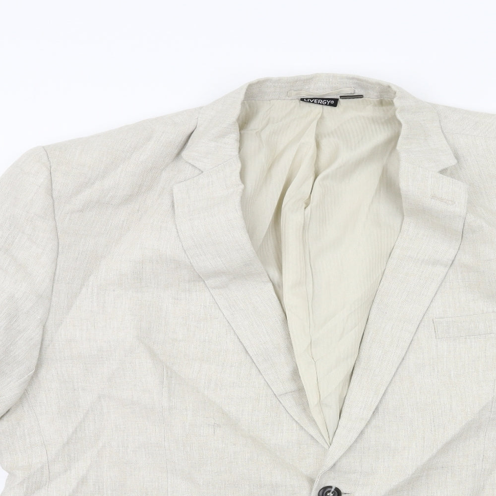 Livergy Mens Beige   Jacket Blazer Size XL
