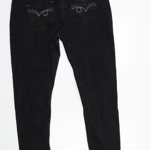 Cherokee Womens Black  Denim Skinny Jeans Size 36 in L29 in