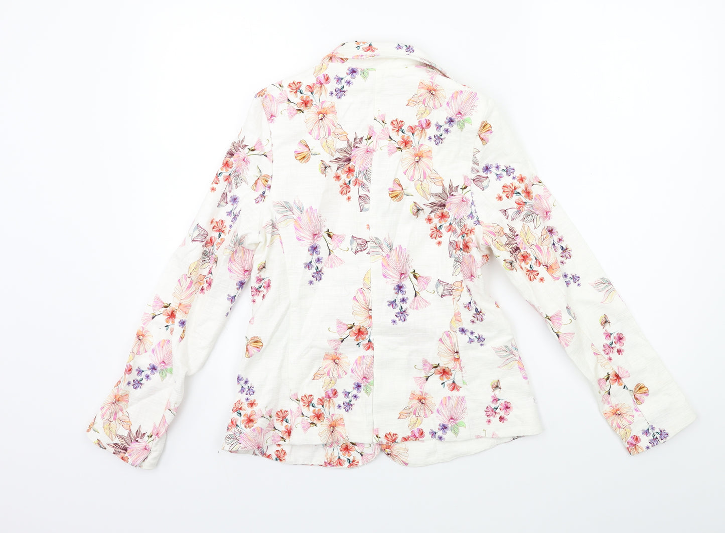 Zara Girls White Floral  Jacket Blazer Size 13 Years