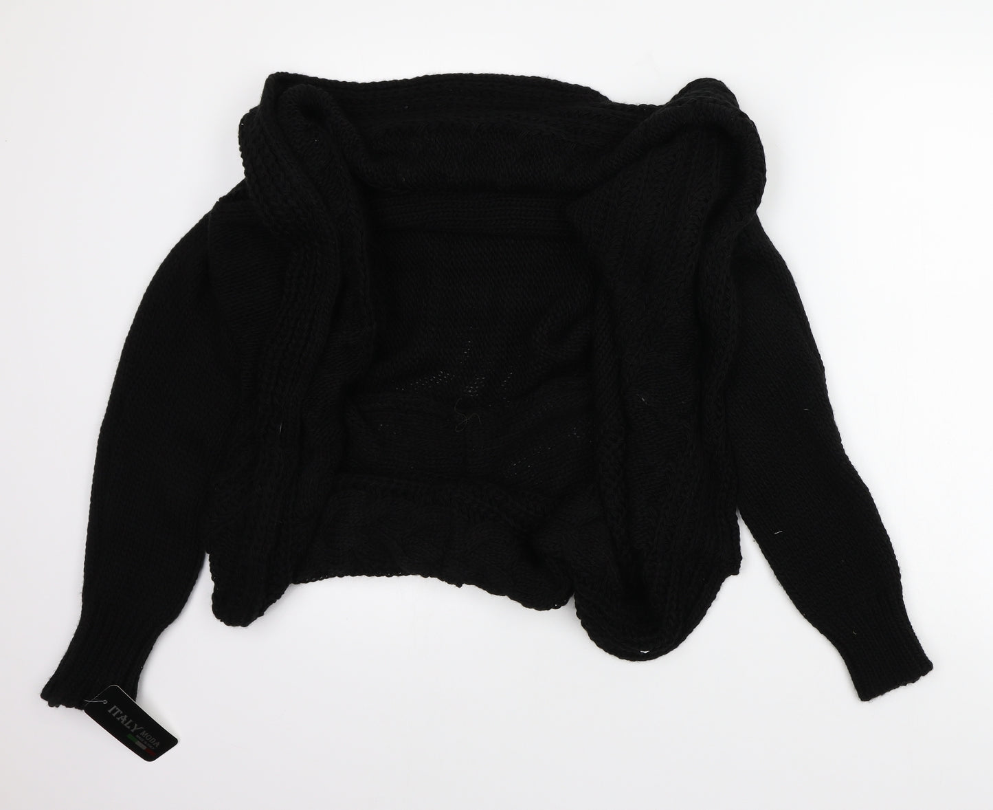 Italy Moda Womens Black   Cardigan Jumper One Size